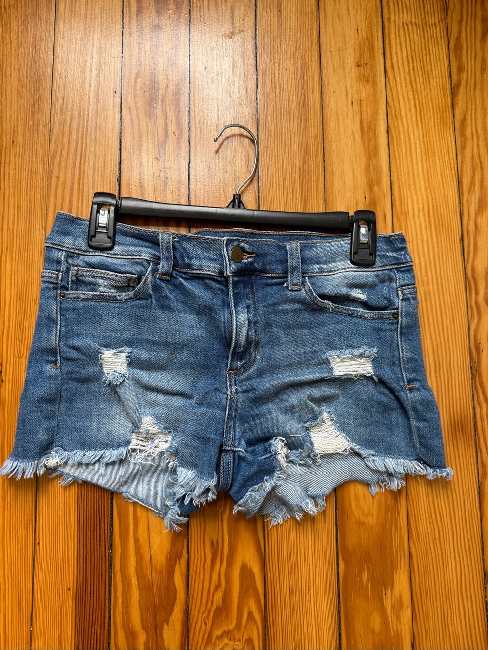 Altar'd State Distressed Blue Denim Cutoff Shorts